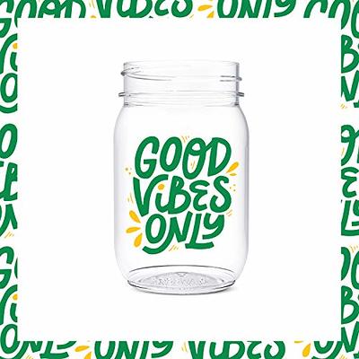 6 Pcs 16oZ Mason Drinking Jars with Lids 100% Recycled Glass
