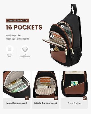 LOVEVOOK Crossbody Sling Bag Backpack for Women, Multi Wearings