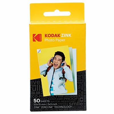 KODAK Step Color Instant Photo Printer with Bluetooth/NFC, Zink Technology  & KODAK App for iOS & Android (Blue) Prints 2x3” Sticky-Back Photos.