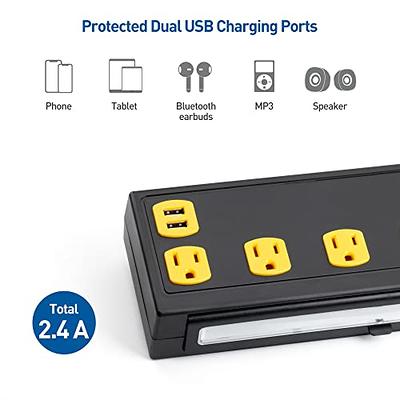 Power Strip Tower Surge Protector 1625W 13A USB Ports Charging – JACKYLED