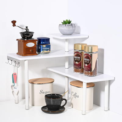 Dyiom Kitchen Corner Shelf Countertop Organizer - 3-Tier Bamboo