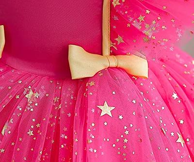 pink fuschia pink princess gown for kids