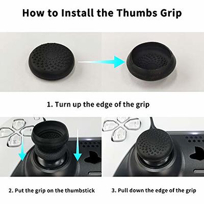 PlayVital Thumb Grip Caps for PS5/4 Controller, Silicone Analog