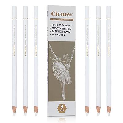 2 Pcs White Sketch Charcoal Pencils -Professional Hight Quality Sketch  Highlight