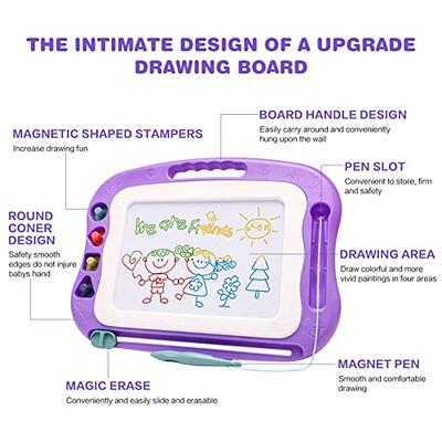 Wellchild Magnetic Drawing Board,Toddler Toys for Girls Boys 3 4 5 6 7 Year Old Gifts,Magnetic Doodle Board for Kids,Large Etch A Magnet Sketch