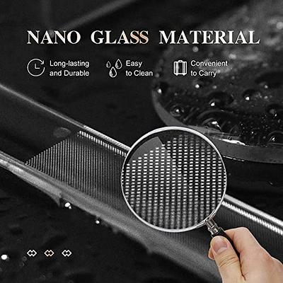  5 Pcs Glass Foot File Set Include 2 Crystal Glass Nail File 1  Cuticle Pusher 1 Glass Foot File 1 Nano Nail Shiner Nails Buffer Polisher  Callus Remover Foot Rasp