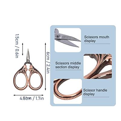 Metal Cross Stitch Scissors Red Copper DIY Home Scissors for Crafting  Needlework