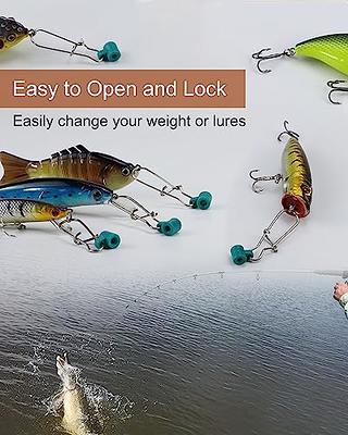 FishTrip Sinker Slides for Fishing Rigs - 25pcs Duo Lock Snaps for