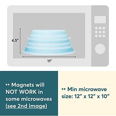 3-in-1: Collapsible Magnetic Microwave Cover. MoistureLock™ for Moist  Leftovers. Plastic-Free. Protects Finger Burns, BPA-Free Silicone, Dishwasher-Safe, Duo Cover