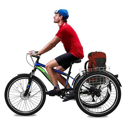 Mooncool Mountain Tricycle for Adults, 3 Wheeled 7-Speed Mountain