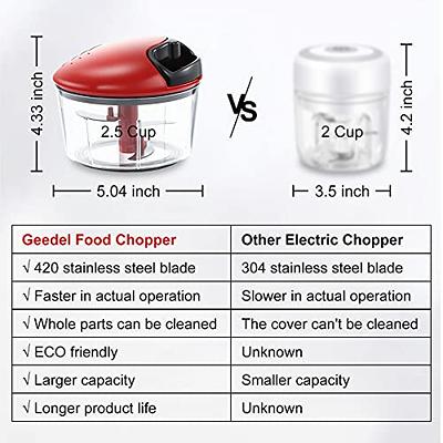 Manual Food Chopper - Onion Chopper Vegetable Cutter - Mini Chopper Nut  Meats - Vegetable Dicer - Hand Chopper - Chopper One Piece - Black - 3 Cup