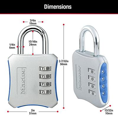 ZHEGE Locker Lock, 4 Digit Combination Lock for Locker, Re-settable Combo  Lock for Gym, School and Employee (Sliver) - Yahoo Shopping