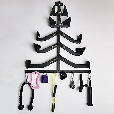 Gym Fitness LAT Pull Down Bar Storage Rack for Mag Grip, Heavy