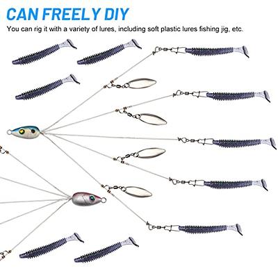XhuangTech Alabama rig kit 5 Arms Alabama Umbrella Fishing Rig with Fishing  Baits and Hooks, Boat Trolling A-Rig for Trout Perch Walleye  Freshwater/Saltwater (32PCS Kit) - Yahoo Shopping