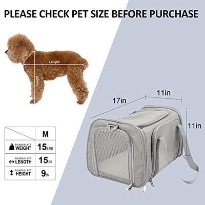 MuchL Cat Carrier Small Animal Carrier Soft-Sided Pet Travel Carrier for  Cats Dogs Puppy Comfort Portable Foldable Pet Bag Airline Approved (Small