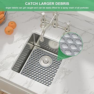 Set of 4 PC Kitchen Sink Mat Drain Pad Rubber Food Drainer Sink Protector Grid