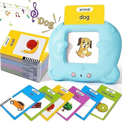 Talking Flash Cards Toddler Toys for 2 3 4 5 Year Old Boys Girls, Autism Sensory  Toys for Autistic Children, Learning Montessori Toys for 2 Year Old  Birthday Gift, Speech Therapy Toys, Blue 