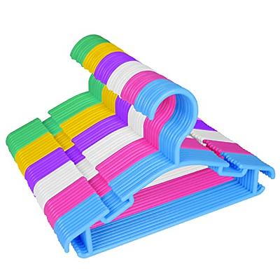 10-60PCS Colored Children Kids Coat Hangers Child Baby Clothes Hanger Cloth  Rack