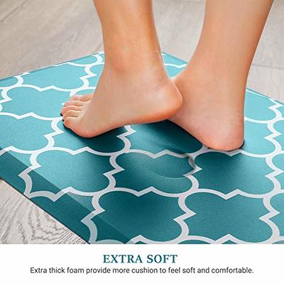 Kitchen Runner Rugs Anti-Fatigue mats - 3/4 Inch Thick Non Slip Waterproof  Ergonomic Comfort Mat for Kitchen, Floor Home, Office, Sink, Laundry  (17.3x 39,Blue) 