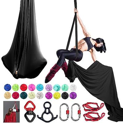 Ableme Aerial Yoga Silks 9 Yards Hammock Kit (low-medium Stretch) for Aerial  Dance, Flying Yoga, Yoga Starter Kit with Hardware Set - Swing for All  Levels, Suit for 8-13 ft Ceiling Height (