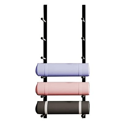 6 Layer/9 Tier Metal Yoga Mat Holder, Wall Mount Sports Equipment Storage  Rack for Foam Roller/Exercise Mats, Iron Frame, Home/Studio/Clubs (Color :  Black, Size : 6-Tier) - Yahoo Shopping