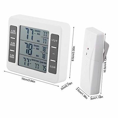 KeeKit Refrigerator Thermometer, 2 Pack Digital Freezer