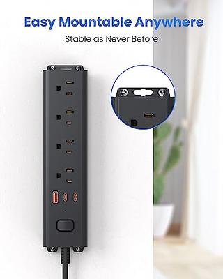 6 Pcs Power Strip Wall Mount Fixator Holders Mount Power Strips