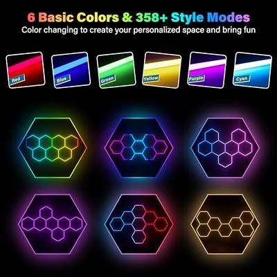 Hexagon LED BLUE lights for Garage, studio, gym, gaming lights