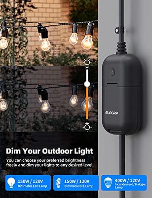 BN-LINK Smart Dimmer Plug, WiFi Outdoor Dimmer for String Lights
