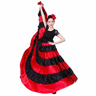 540/720 Degree Performance Spanish Flamenco Dance Dress Bullfighting  Costume for Women Swing Skirts Faldas Flamencas Mujer - AliExpress