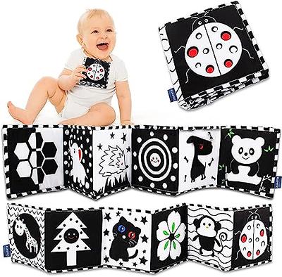 Diyfrety 10 Pcs Black and White High Contrast Baby Toys 0-3 Months Tummy  Time Toys Newborn Toys for 0-3 Months Visual and Brain Development  Montessori