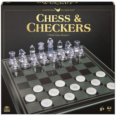 Chess Checkers and Tic-Tac-Toe Set, Classic Strategy Games, for Adults and  Kids Ages 6 and up