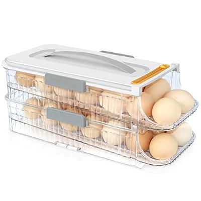 Egg Holder for Refrigerator, Fridge Egg Storage Tray, Clear Plastic Egg  Drawer for Refrigerator, Space Saver Egg Storage Container & Organizer -  Yahoo Shopping