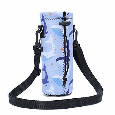 Insulated Neoprene Glass Water Bottle Holder with Adjustable