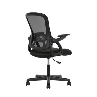 Mainstays Ergonomic Office Chair with Adjustable Headrest, Black Fabric,  275 lb capacity