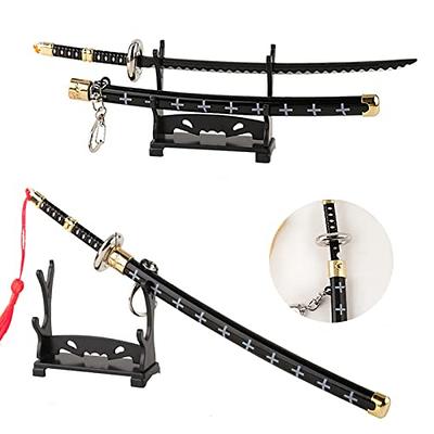 Batustou Mini Sword Metal Weapon Model with Stand Katana Anime