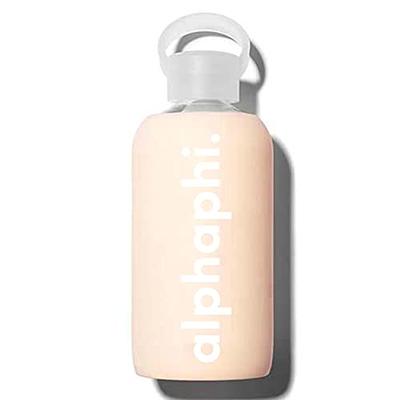 Sorority Shop Alpha Phi Glass Water Bottle with Silicone Sleeve