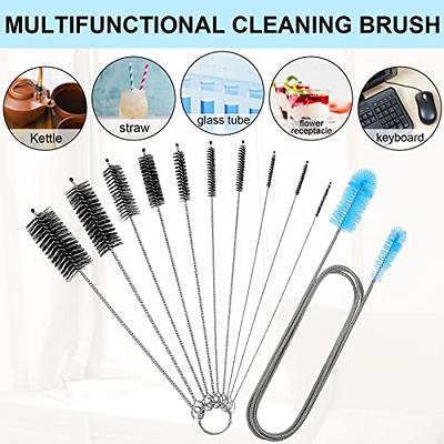 Bottle Cleaning Brushes,Flexible Drain Brush,8 Inch Nylon Tube