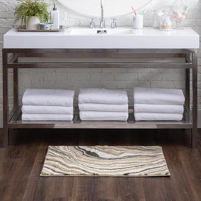 Mohawk Home Boardwalk Bath Cotton Reversible Taupe 2' x 5