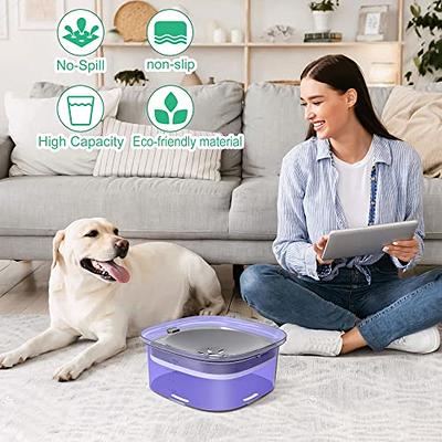 ELS PET Dog Bowl No Spill, Pet Water Bowl No Drip Slow Water Feeder Cat  Bowl, Pet Water Dispenser 35oz/1L Travel Water Bowl for Dogs, Cats