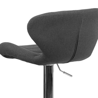 Flash Furniture Black Fabric Contemporary Adjustable Height Swivel