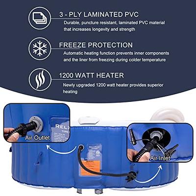 WEJOY AquaSpa Hot Tub Air Jet Spa 4-6 Person Blow Up Portable Hot Tub with  130 Bubble Jets Inflatable Outdoor Heated Round Hot Tub Spa - Yahoo Shopping