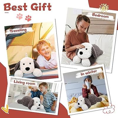 Karister 24 Inch Weighted Stuffed Animals, 4lbs Weighted Dog Stuffed  Aniamls for Anxiety Adults, Heatable Weighted Dog Plush Toy for Baby Girl  Boy