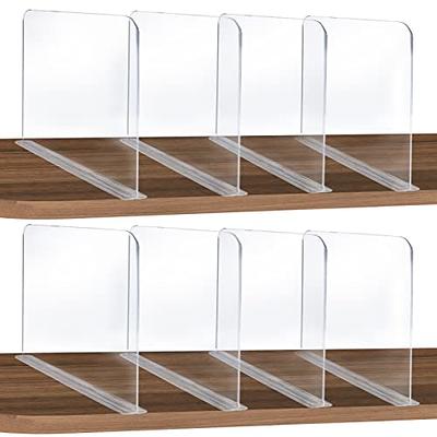 LikeU 8 PCS Acrylic Shelf Dividers for Closets,Wood Shelf Dividers,Clear Shelf  Separators,Perfect for Clothes Organizer and Bedroom Kitchen Cabinets Shelf  Storage and Organization - Yahoo Shopping