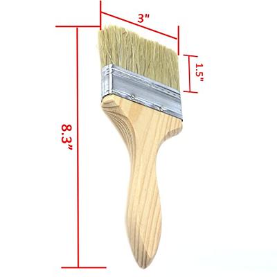 Bitray Thick Chip Paint Brushes 3 Wood Stain Brushes for Painting