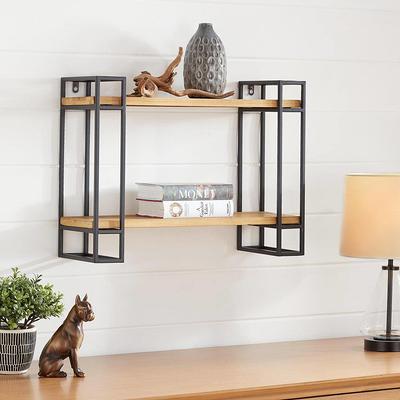 Acehoom 15.7 in. W x 4.8 in. D x 2.4 in. H Wall Mount Bathroom Shelf in Matte Black