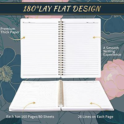 Spiral Notebook - 3 Pack A5 Ruled Journal Notebook, 8.3'' × 6'', 3 × 160  Pages