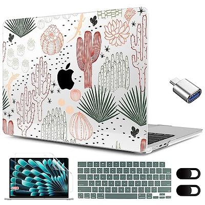 MEEgoodo for MacBook Air M2 Case 2023 Release A2941 with M2 Chip, Clear Case  for MacBook Air 15 inch, Laptop Hard Shell Cases with Keyboard&Webcam  Cover&OTG Adapter & Screen Protector, Cacti - Yahoo Shopping