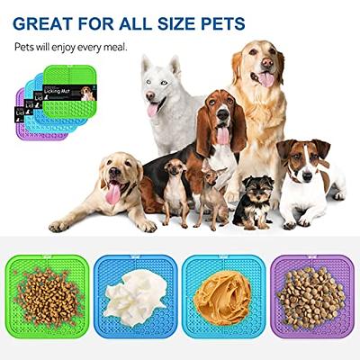 2 PCS Lick Mat for Dogs, Slow Feeder Licking Mat, Anxiety Relief Lick Pad  with Suction Cups for Peanut Butter Food Treats Yogurt, Pets Bathing