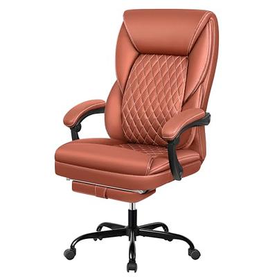 Efomao Desk Office Chair,Big High Back PU Leather Computer Chair